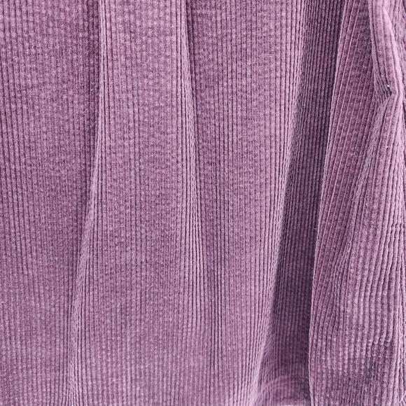 J. Jill Corduroy Long Sleeve Button Front Jacket Womens Size Medium Plum Hooded - Picture 7 of 8